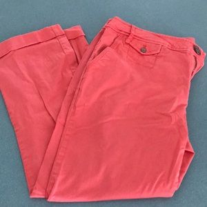DKNY jeans coral ankle crop pants!